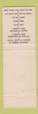 Matchbook Cover - International Inn San Francisco CA
