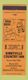 Matchbook Cover - Kirbyville Country Inn PA ORANGE
