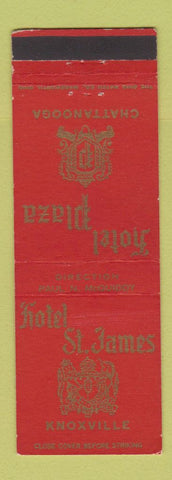 Matchbook Cover - Hotel Plaza St James Knoxville Chattanooga TN