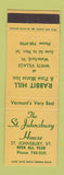Matchbook Cover - St Johnsbury House VT Rabbit Hill Waterford VT