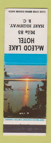 Matchbook Cover - McLeod Lake Hotel Hart Highway BC