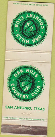 Matchbook Cover - Oak Hills Country Club San Antonio TX