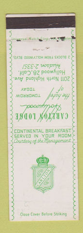 Matchbook Cover - Carlton Hlodge Hollywood CA WEAR