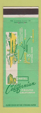 Matchbook Cover - Hotel Californian Fresno CA