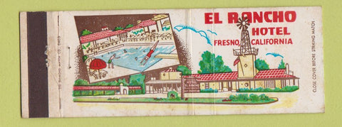 Matchbook Cover - El Ranch Hotel Fresno CA Full Length