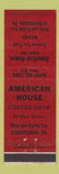 Matchbook Cover - American House Hotel Stroudsburg PA