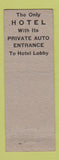 Matchbook Cover - Hart Bros Hotels Rosslyn Los Angeles CA