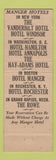 Matchbook Cover - Hotel Hamilton Washington DC Manger