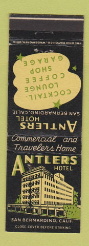 Matchbook Cover - Antlers Hotel San Bernardino CA