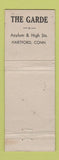 Matchbook Cover - The Garde Hartford CT