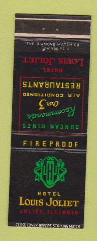 Matchbook Cover - Hotel Louis Joliet IL