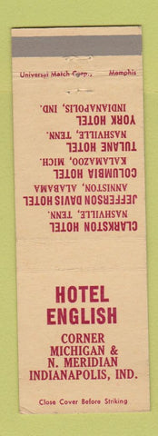 Matchbook Cover - Hotel English Indianapolis IN