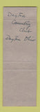 Matchbook Cover - DCC Dayton Country Club Dayton OH