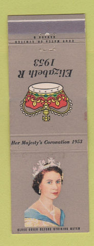 Matchbook Cover - Queen Elizabeth Coronation 1953