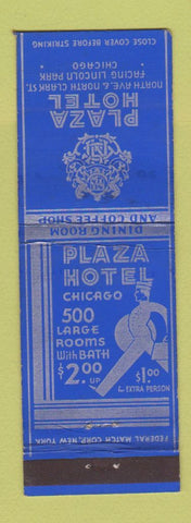 Matchbook Cover - Plaza Hotel Chicago IL Federal