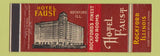 Matchbook Cover - Hotel Faust Rockford IL