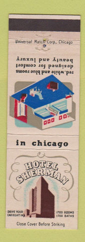 Matchbook Cover - Hotel Sherman Chicago IL