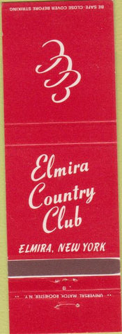 Matchbook Cover - Elmira Country Club NY
