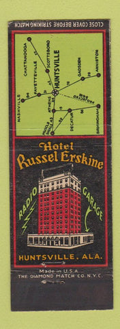 Matchbook Cover - Hotel Russel Erskine Huntsville AL