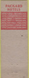 Matchbook Cover - Packard Hotels Mount Vernon OH