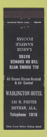 Matchbook Cover - Wadlington Hotel Dothan AL