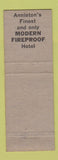 Matchbook Cover - Hotel Jefferson Davis Anniston AL