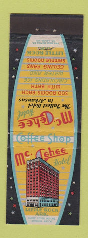 Matchbook Cover - McGehee Hotel Little Rock AR