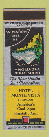 Matchbook Cover - Hotel Monte Vista Flagstaff AZ