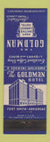 Matchbook Cover - Goldman Hotel Fort Smith AR