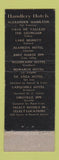 Matchbook Cover - Alameda Hotel CA La Taverna
