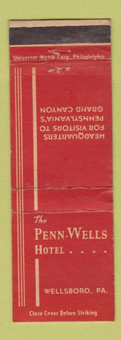 Matchbook Cover - Penn Wells Hotel Wellsboro PA