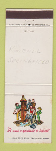 Matchbook Cover - Hotel Kimball Springfield MA WRITING