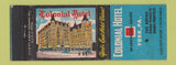 Matchbook Cover - Colonial Hotel York PA
