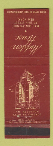 Matchbook Cover - Madiison Hotel New York City