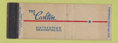 Matchbook Cover - Carlton Hotel Washington DC WEAR