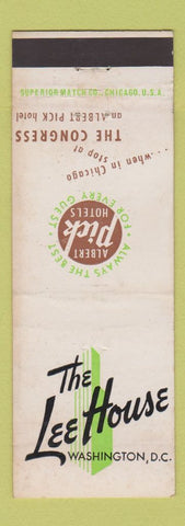 Matchbook Cover - Lee House Hotel Washington DC Albert Pick WEAR
