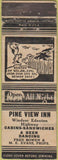 Matchbook Cover - Pine View Inn Windsor Edenton Highway