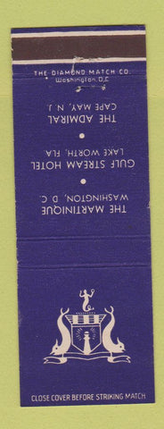Matchbook Cover - Martinique Hotel Washington DC Cape May NJ Lake Worth FL