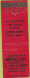 Matchbook Cover - Miracle Bar Columbus OH CREASES