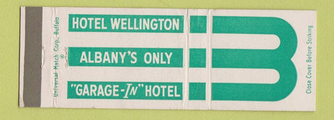 Matchbook Cover - Hotel Wellington Albany NY