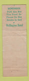 Matchbook Cover - Hotel Wellington Albany NY