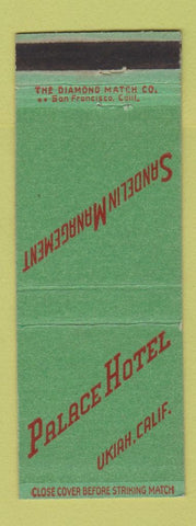 Matchbook Cover - Palace Hotel Ukiah CA Sandelin