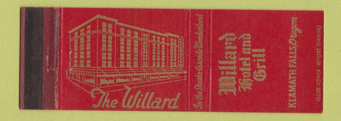 Matchbook Cover - Willard Hotel Grill Klamath Falls OR WEAR