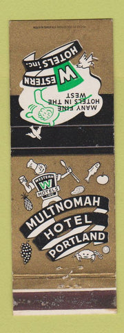 Matchbook Cover - Multnomah Hotel Portland OR