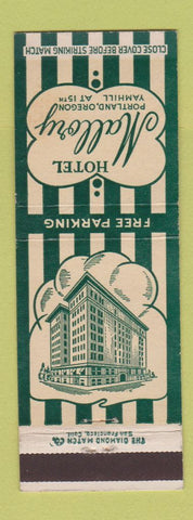 Matchbook Cover - Hotel Mallory Portland OR