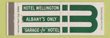 Matchbook Cover - Hotel Wellington Albany NY