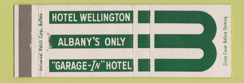 Matchbook Cover - Hotel Wellington Albany NY
