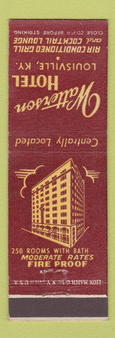 Matchbook Cover - Watterson Hotel Louisville KY