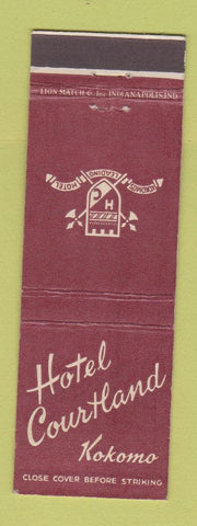 Matchbook Cover - Hotel Courtland Kokomo IN