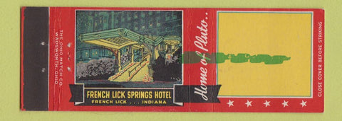 Matchbook Cover - French Lick Springs Hotel IN